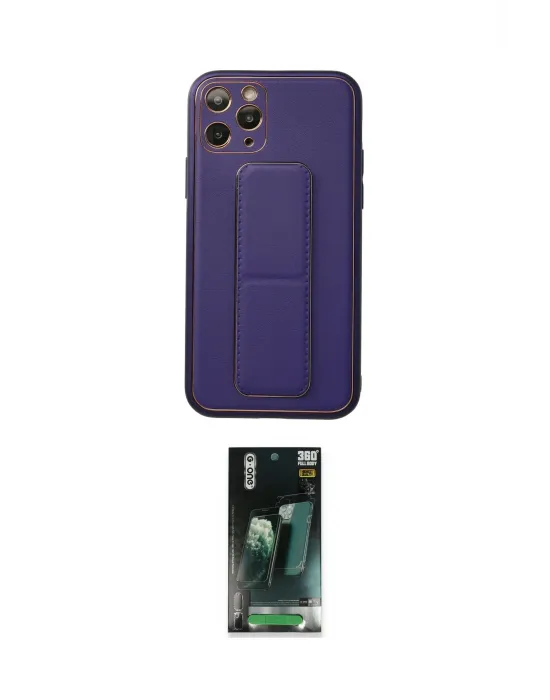 ieg™ iPhone 11 Pro Kılıf Akış Doku - Şeffaf 360 Full Body Arka Koruyucu