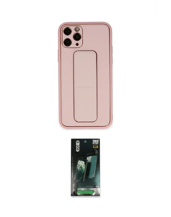 ieg™ iPhone 11 Pro Kılıf Akış Doku - Şeffaf 360 Full Body Arka Koruyucu