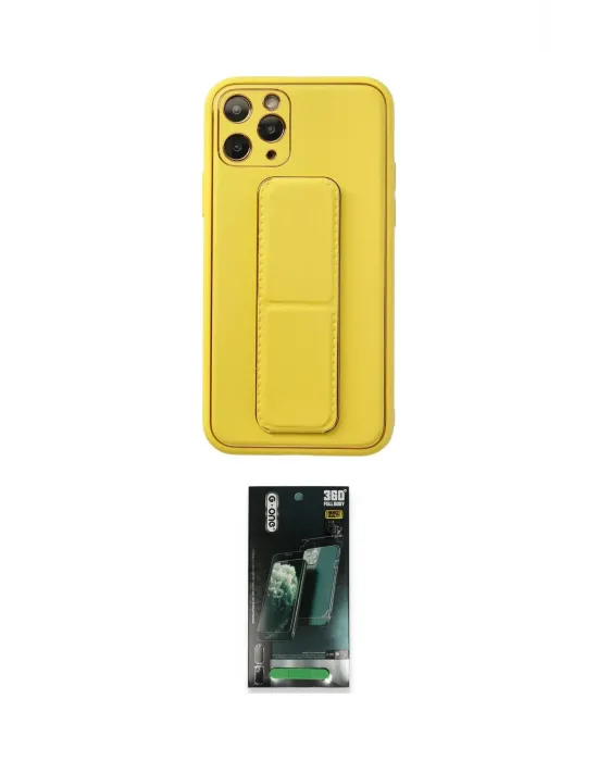 ieg™ iPhone 11 Pro Kılıf Akış Doku - Şeffaf 360 Full Body Arka Koruyucu