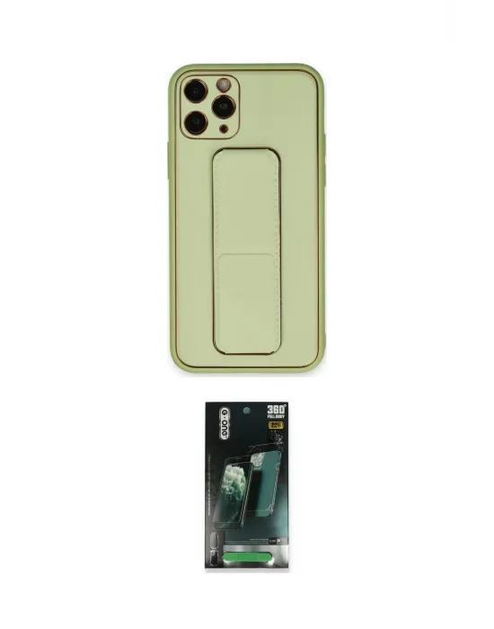 ieg™ iPhone 11 Pro Kılıf Akış Doku - Şeffaf 360 Full Body Arka Koruyucu