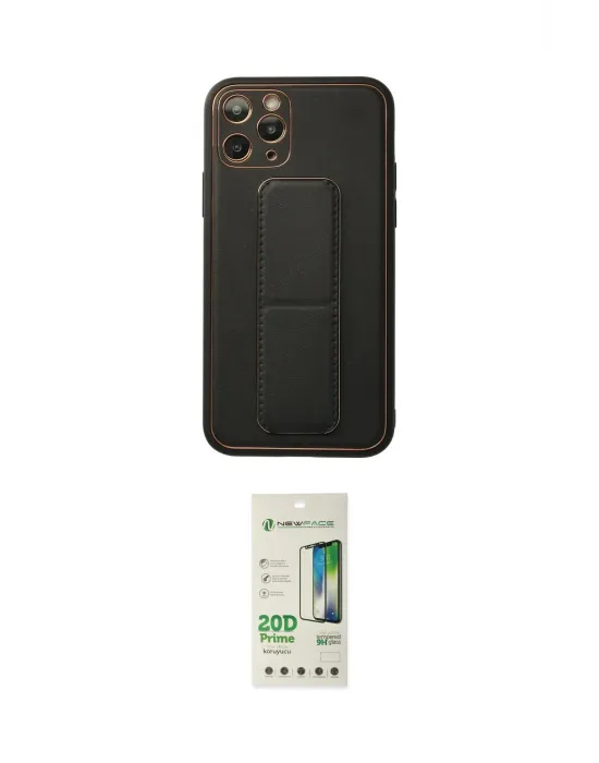 ieg™ iPhone 11 Pro Kılıf Akış Doku - Siyah 20D Premium Cam Ekran Koruyucu