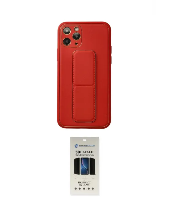 ieg™ iPhone 11 Pro Kılıf Akış Doku - Siyah 5D Hayalet Cam Ekran Koruyucu