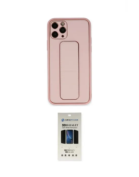 ieg™ iPhone 11 Pro Kılıf Akış Doku - Siyah 5D Hayalet Cam Ekran Koruyucu