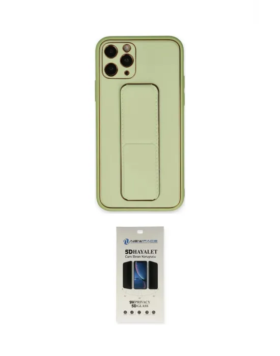 ieg™ iPhone 11 Pro Kılıf Akış Doku - Siyah 5D Hayalet Cam Ekran Koruyucu