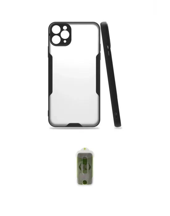 ieg™ iPhone 11 Pro Kılıf Atlas Asil Serisi - Siyah Joko Magic 5D Hayalet Cam