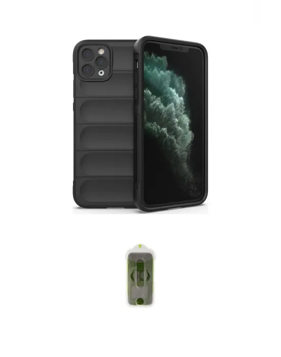 ieg™ iPhone 11 Pro Kılıf Atlas Koleksiyonu - Siyah Joko Magic 5D Hayalet Cam
