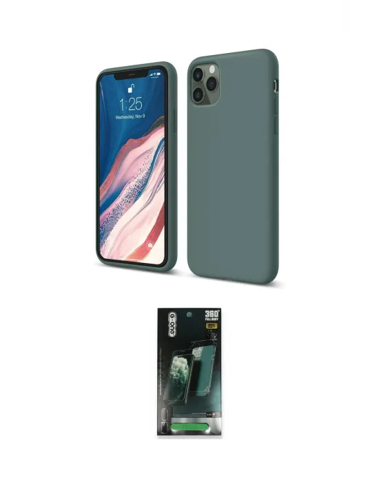 ieg™ iPhone 11 Pro Kılıf Kozmos Yansıma Özel Seri - Şeffaf 360 Full Body Arka Koruyucu