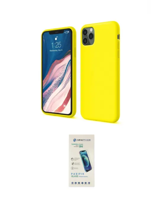 ieg™ iPhone 11 Pro Kılıf Kozmos Yansıma Özel Seri - Şeffaf Pasifik Cam Ekran Koruyucu