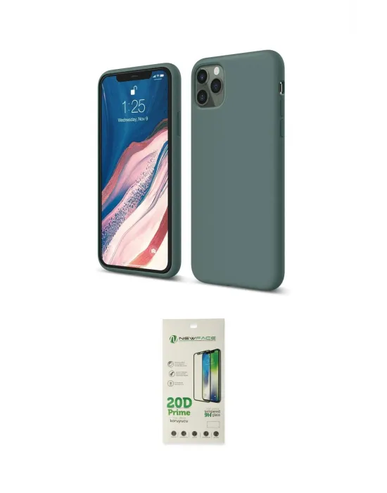ieg™ iPhone 11 Pro Kılıf Kozmos Yansıma Özel Seri - Siyah 20D Premium Cam Ekran Koruyucu