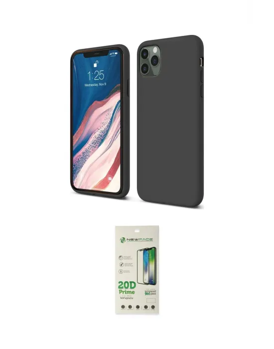 ieg™ iPhone 11 Pro Kılıf Kozmos Yansıma Özel Seri - Siyah 20D Premium Cam Ekran Koruyucu