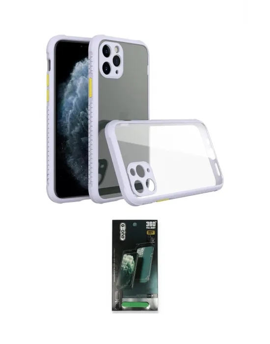 ieg™ iPhone 11 Pro Kılıf Nova Asil Özel Seri - Şeffaf 360 Full Body Arka Koruyucu