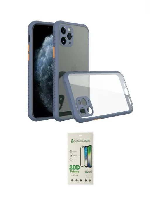 ieg™ iPhone 11 Pro Kılıf Nova Asil Özel Seri - Siyah 20D Premium Cam Ekran Koruyucu