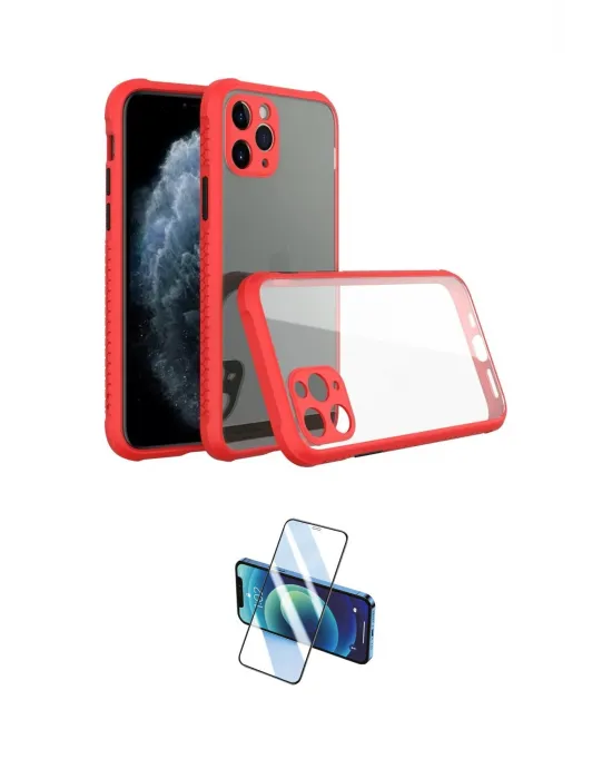 ieg™ iPhone 11 Pro Kılıf Nova Asil Özel Seri - Siyah 3D Antistatik Seramik Nano Ekran Koruyucu