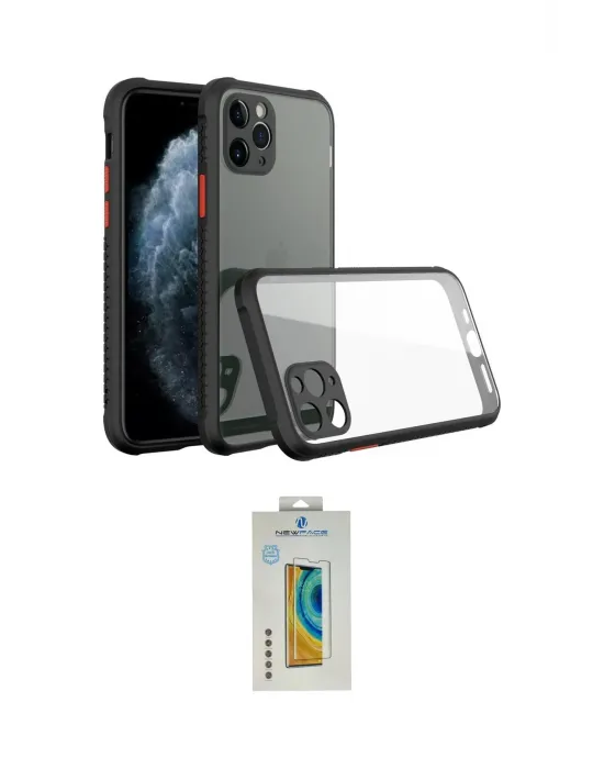 ieg™ iPhone 11 Pro Kılıf Nova Asil Özel Seri - Siyah Polymer Nano Ekran Koruyucu