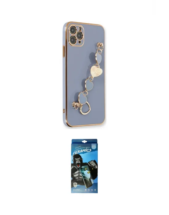 ieg™ iPhone 11 Pro Kılıf Nova Işık Prime - Siyah 34D Izgaralı Cam