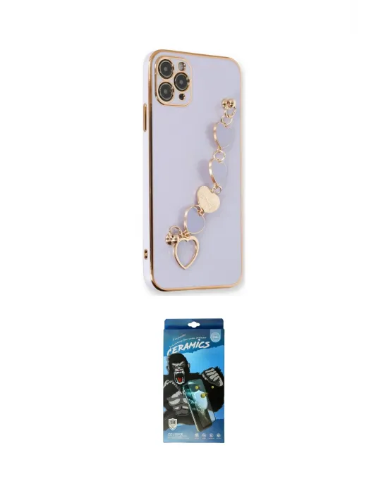 ieg™ iPhone 11 Pro Kılıf Nova Işık Prime - Siyah 34D Izgaralı Cam
