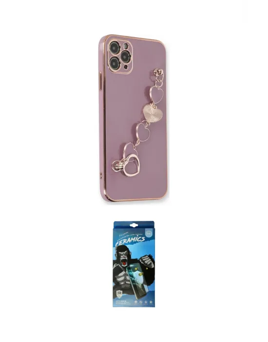 ieg™ iPhone 11 Pro Kılıf Nova Işık Prime - Siyah 34D Izgaralı Cam