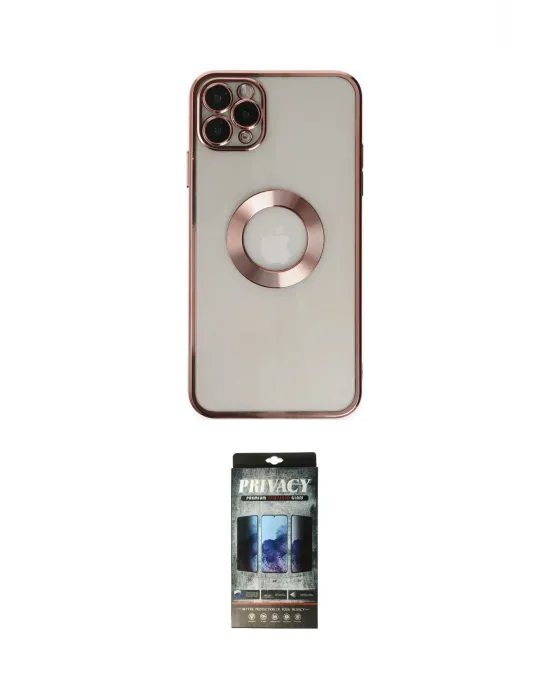 ieg™ iPhone 11 Pro Kılıf Pusula Form - Siyah 34D Hayalet Izgaralı Cam