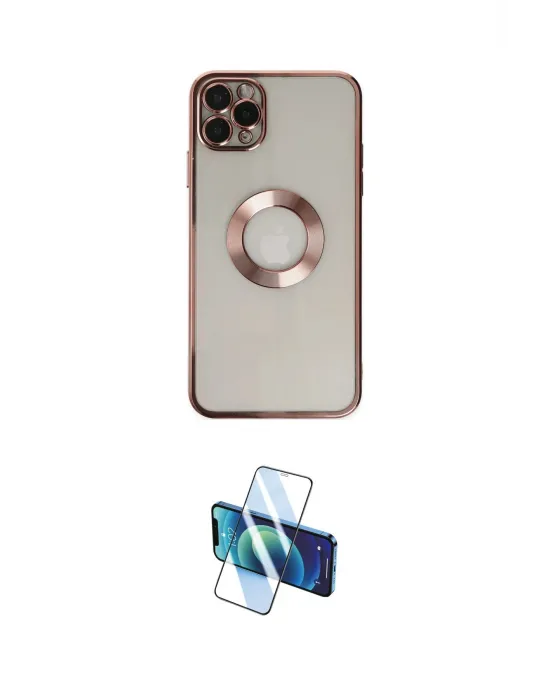 ieg™ iPhone 11 Pro Kılıf Pusula Form - Siyah 3D Antistatik Cam Ekran Koruyucu