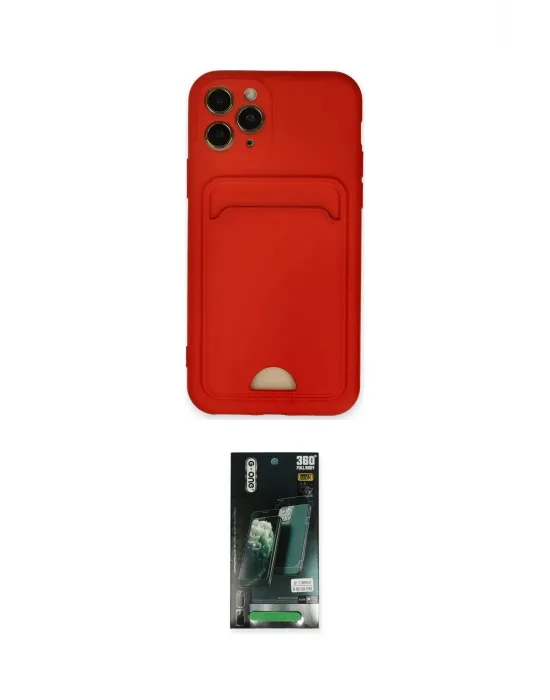ieg™ iPhone 11 Pro Kılıf Vadi Çizgi Prime - Siyah 360 Mat Full Body Arka Koruyucu