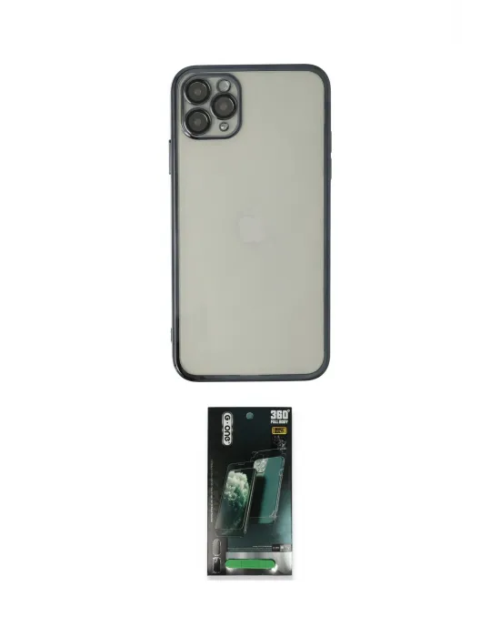ieg™ iPhone 11 Pro Kılıf Vadi Minimal - Şeffaf 360 Full Body Arka Koruyucu