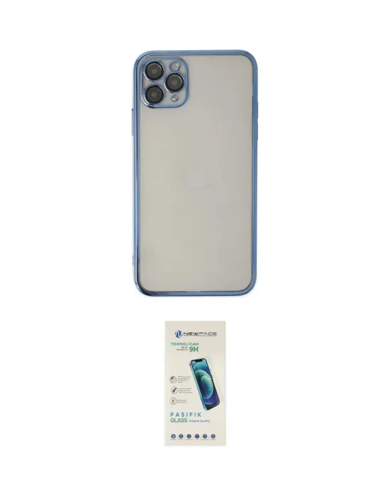 ieg™ iPhone 11 Pro Kılıf Vadi Minimal - Şeffaf Pasifik Cam Ekran Koruyucu