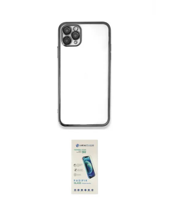 ieg™ iPhone 11 Pro Kılıf Vadi Minimal - Şeffaf Pasifik Cam Ekran Koruyucu