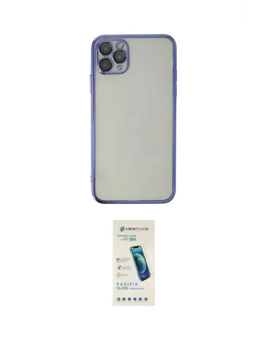 ieg™ iPhone 11 Pro Kılıf Vadi Minimal - Şeffaf Pasifik Cam Ekran Koruyucu