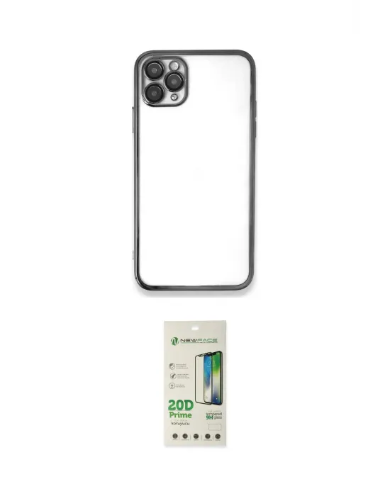 ieg™ iPhone 11 Pro Kılıf Vadi Minimal - Siyah 20D Premium Cam Ekran Koruyucu