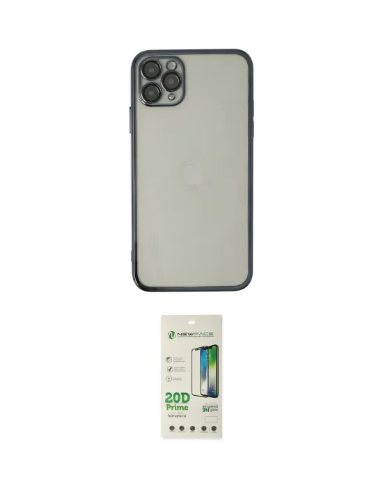 ieg™ iPhone 11 Pro Kılıf Vadi Minimal - Siyah 20D Premium Cam Ekran Koruyucu