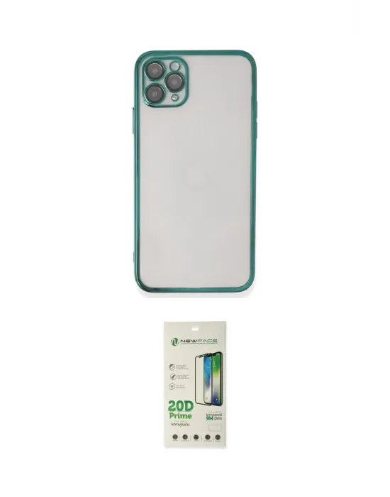 ieg™ iPhone 11 Pro Kılıf Vadi Minimal - Siyah 20D Premium Cam Ekran Koruyucu