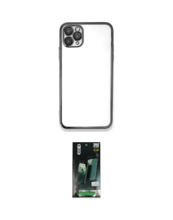 ieg™ iPhone 11 Pro Kılıf Vadi Minimal - Siyah 360 Mat Full Body Arka Koruyucu