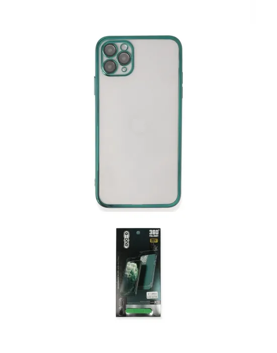 ieg™ iPhone 11 Pro Kılıf Vadi Minimal - Siyah 360 Mat Full Body Arka Koruyucu