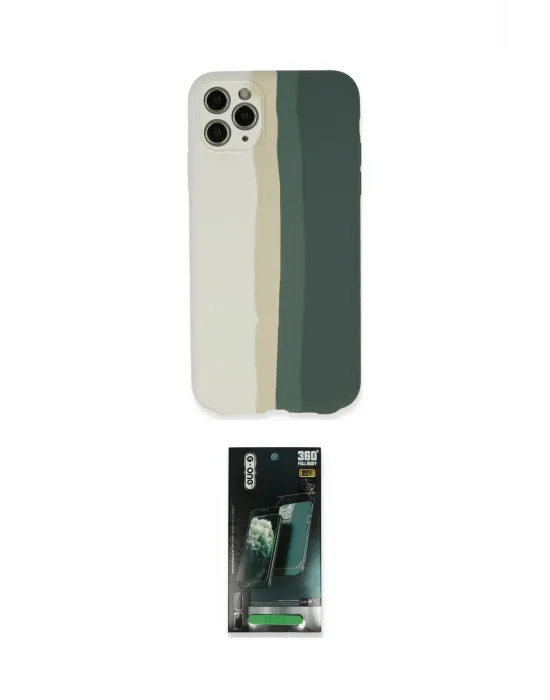 ieg™ iPhone 11 Pro Kılıf Yadigar Çizgi - Şeffaf 360 Full Body Arka Koruyucu