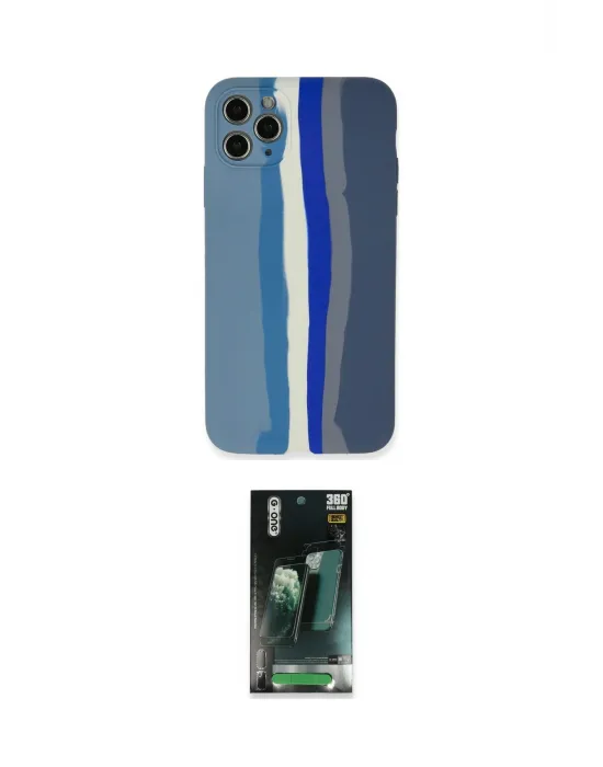 ieg™ iPhone 11 Pro Kılıf Yadigar Çizgi - Şeffaf 360 Full Body Arka Koruyucu
