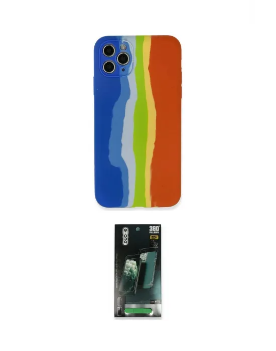 ieg™ iPhone 11 Pro Kılıf Yadigar Çizgi - Şeffaf 360 Full Body Arka Koruyucu