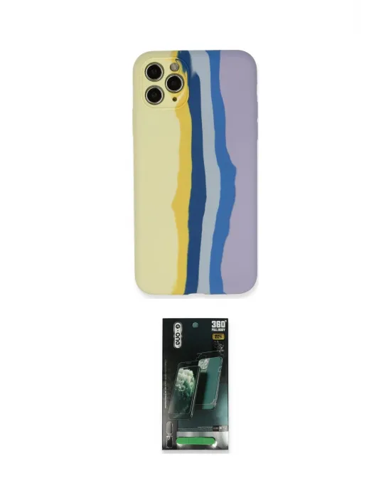 ieg™ iPhone 11 Pro Kılıf Yadigar Çizgi - Şeffaf 360 Full Body Arka Koruyucu
