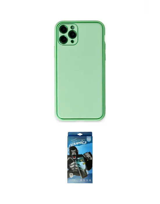 ieg™ iPhone 11 Pro Kılıf Yadigar Klasik - Siyah 34D Izgaralı Cam