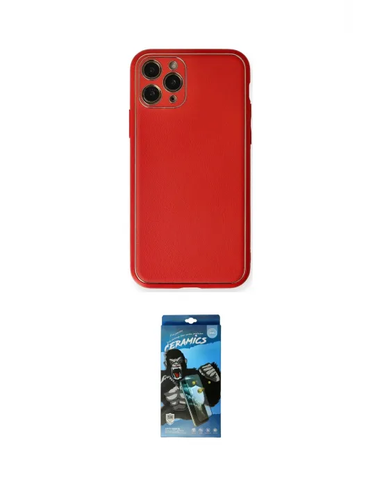 ieg™ iPhone 11 Pro Kılıf Yadigar Klasik - Siyah 34D Izgaralı Cam