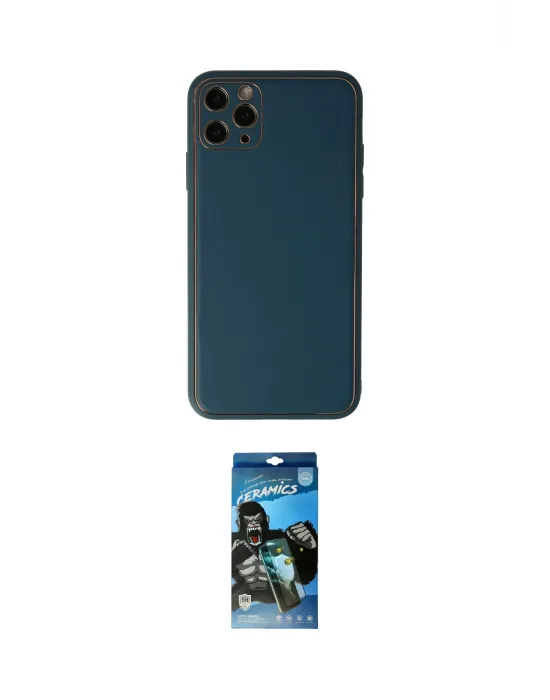 ieg™ iPhone 11 Pro Kılıf Yadigar Klasik - Siyah 34D Izgaralı Cam