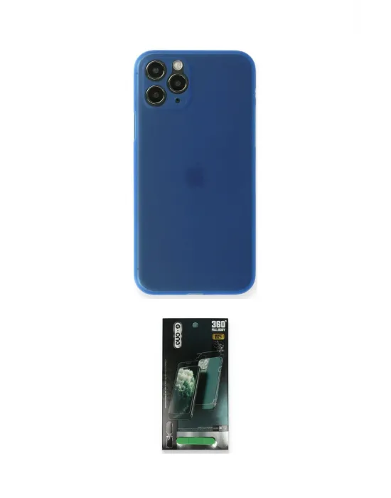 ieg™ iPhone 11 Pro Kılıf Yadigar Yansıma Serisi - Şeffaf 360 Full Body Arka Koruyucu