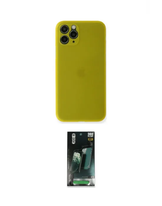 ieg™ iPhone 11 Pro Kılıf Yadigar Yansıma Serisi - Şeffaf 360 Full Body Arka Koruyucu