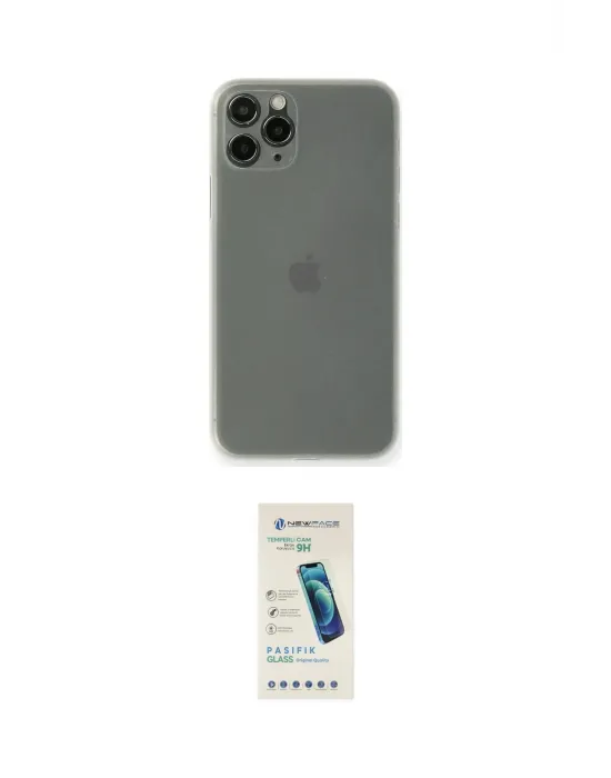 ieg™ iPhone 11 Pro Kılıf Yadigar Yansıma Serisi - Şeffaf Pasifik Cam Ekran Koruyucu