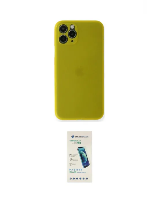 ieg™ iPhone 11 Pro Kılıf Yadigar Yansıma Serisi - Şeffaf Pasifik Cam Ekran Koruyucu