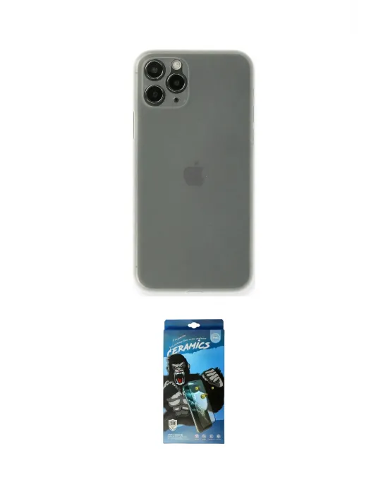 ieg™ iPhone 11 Pro Kılıf Yadigar Yansıma Serisi - Siyah 34D Izgaralı Cam