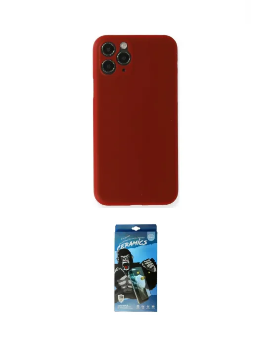 ieg™ iPhone 11 Pro Kılıf Yadigar Yansıma Serisi - Siyah 34D Izgaralı Cam