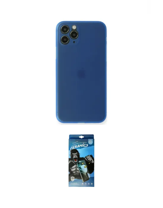 ieg™ iPhone 11 Pro Kılıf Yadigar Yansıma Serisi - Siyah 34D Izgaralı Cam