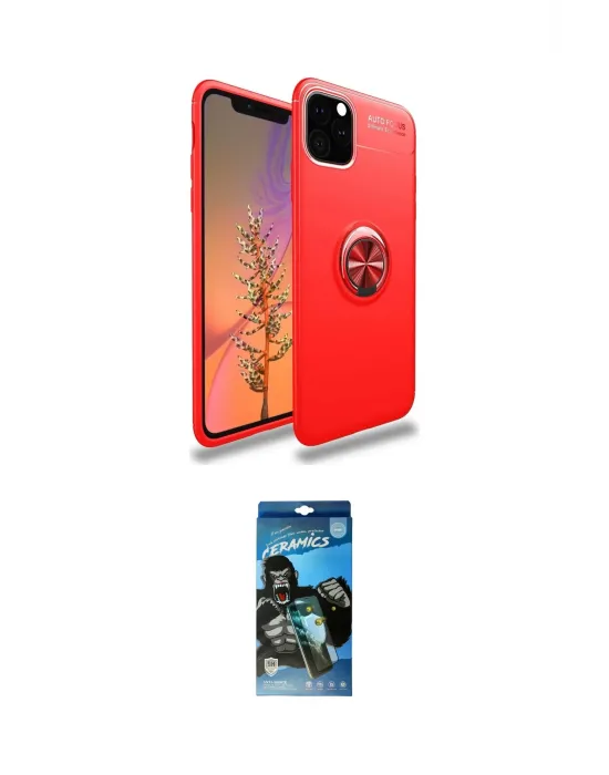 ieg™ iPhone 11 Pro Kılıf Yankı Form Prime - Siyah 34D Izgaralı Cam