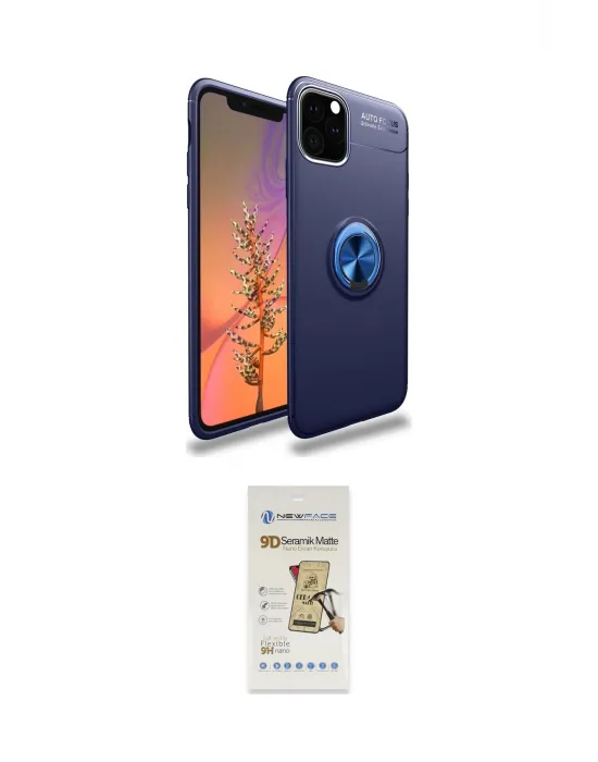 ieg™ iPhone 11 Pro Kılıf Yankı Form Prime - Siyah Mat Seramik Nano Ekran Koruyucu