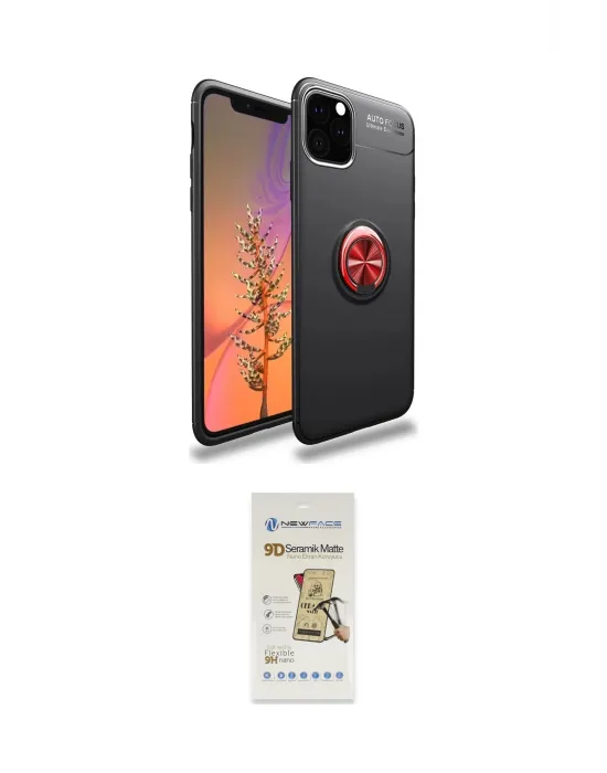 ieg™ iPhone 11 Pro Kılıf Yankı Form Prime - Siyah Mat Seramik Nano Ekran Koruyucu